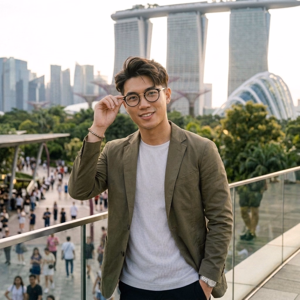 Malaysian Model wearing stylish glasses